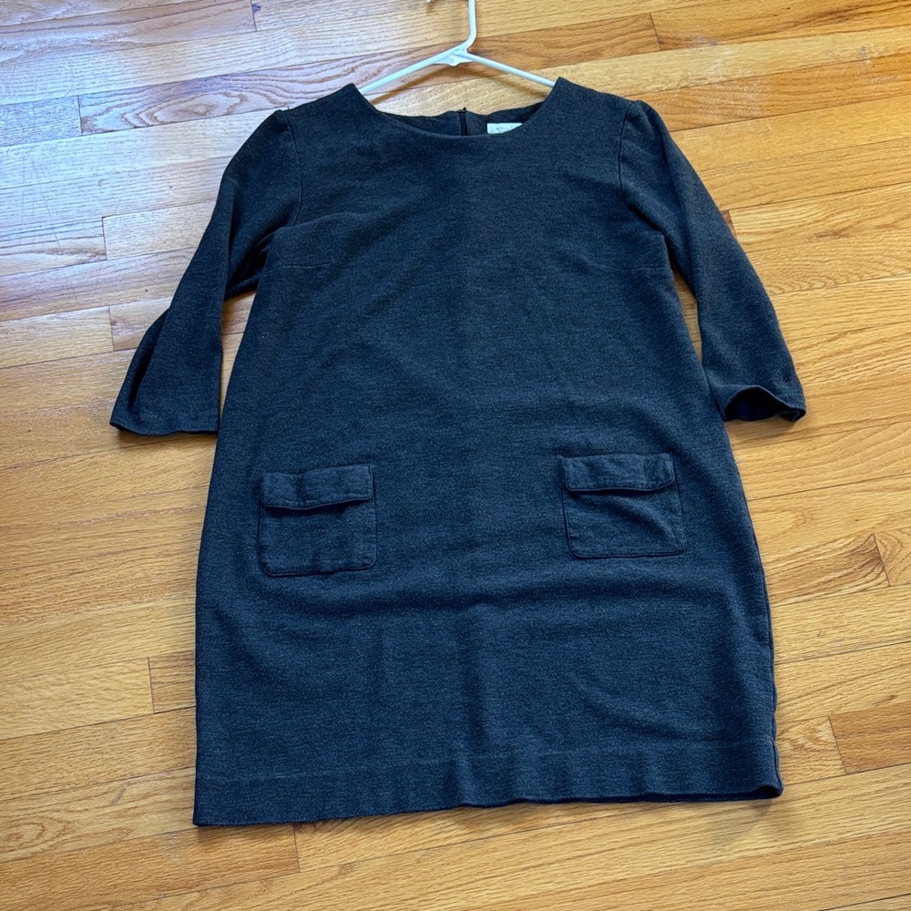 J. Jill Charcoal 3/4 sleeve Dress